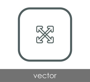 simgesini, genişletin işareti, vektör çizim 