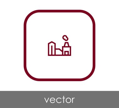 Fabrika simgesi, sınaî-vektör çizim 