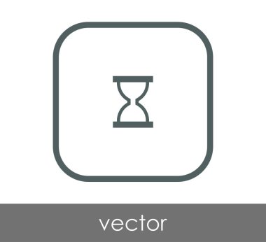 kare kum saati simgesi, vektör çizim