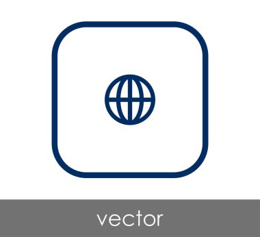 Dünya simgesinin vektör illüstrasyon tasarımı