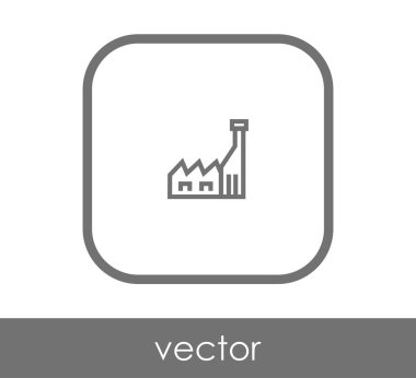 Fabrika simgesi, sınaî-vektör çizim 