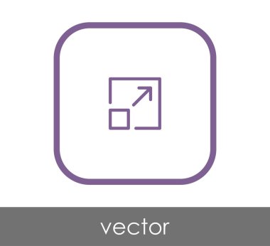 simgesini, genişletin işareti, vektör çizim 