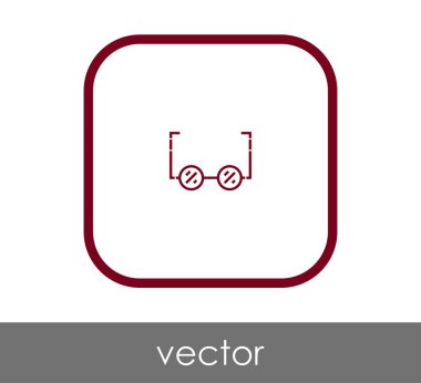 gözlük simgesi vektör illüstrasyonu