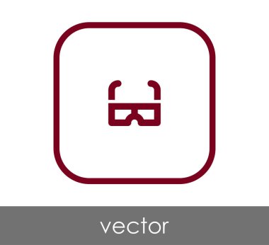 gözlük simgesi vektör illüstrasyonu