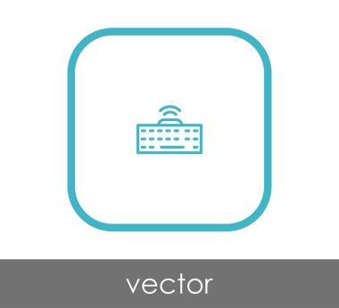 kare klavye simgesini, vektör çizim