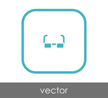 gözlük simgesi vektör illüstrasyonu