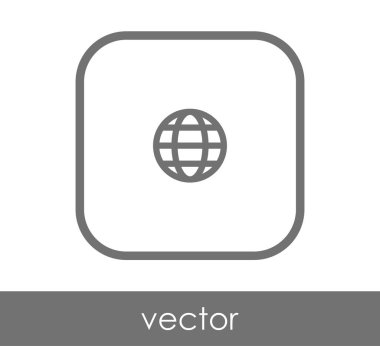 Dünya simgesinin vektör illüstrasyon tasarımı