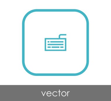 kare klavye simgesini, vektör çizim