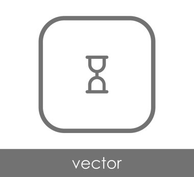 kare kum saati simgesi, vektör çizim