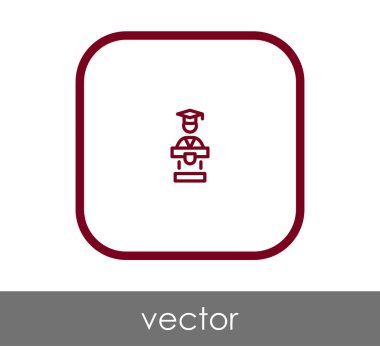 Lisansüstü simge vektör esnaf