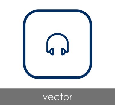 kare kulaklık kutsal kişilerin resmi, vektör çizim