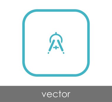 Çizim pusula simgesini, vektör çizim