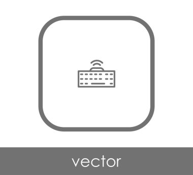 kare klavye simgesini, vektör çizim