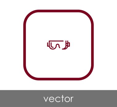 gözlük simgesi vektör illüstrasyonu
