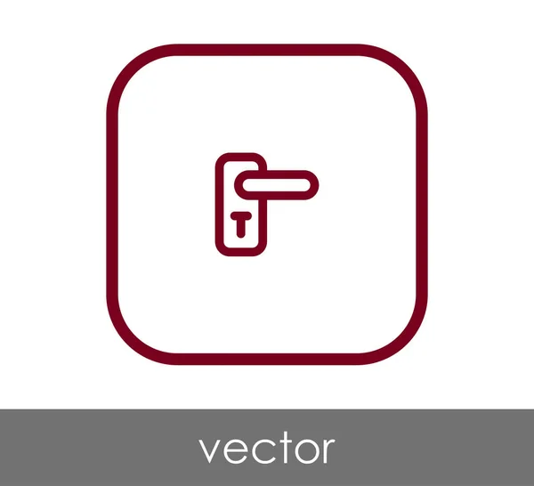 Pomo de puerta icono plano — Vector de stock