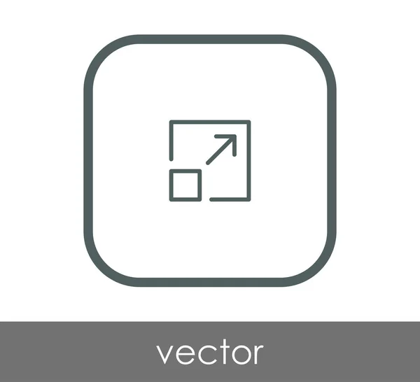 Ampliar Icono Signo Vector Ilustración — Vector de stock