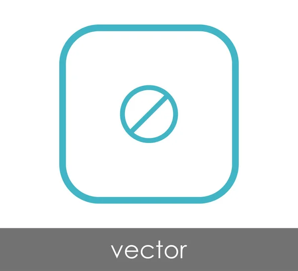 Zakázané přihlásit ikona — Stockový vektor