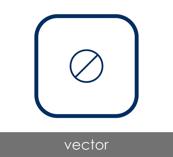 Verboden teken pictogram — Stockvector