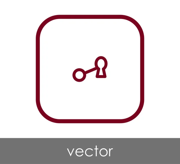 Huis Sleutelpictogram Vectorillustratie — Stockvector