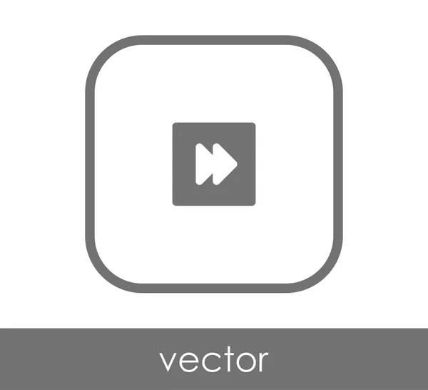 Vooruitspoelen Pictogram Voor Webdesign Applicaties — Stockvector