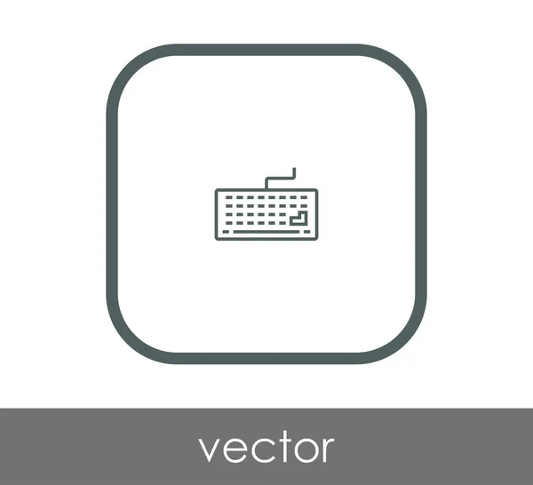 Vierkante Toetsenbord Pictogram Vectorillustratie — Stockvector