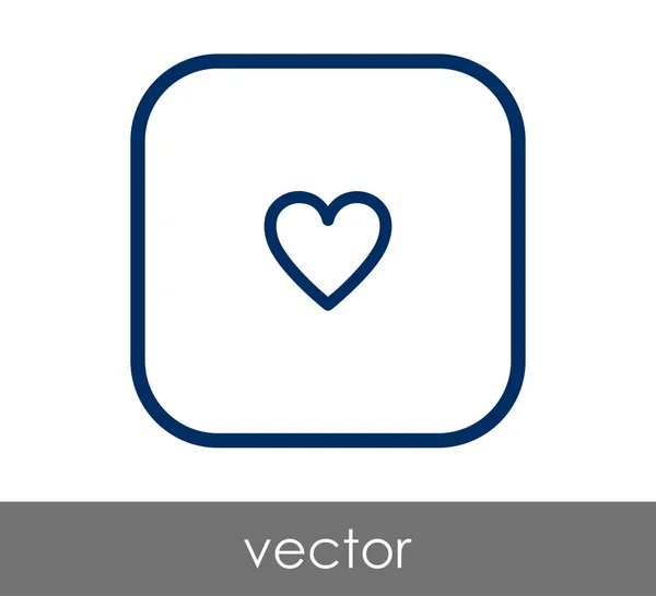 Heart flat icon — Stock Vector