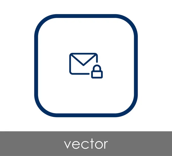 Sicheres E-Mail-Symbol — Stockvektor