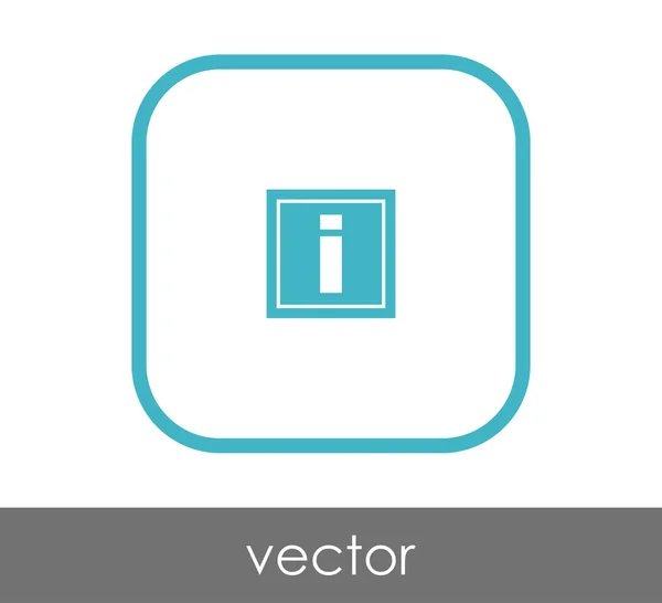 Signo de información icono — Vector de stock