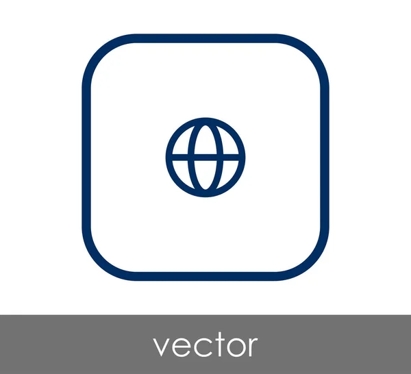 Diseño Ilustración Vectorial Globe Icono — Vector de stock
