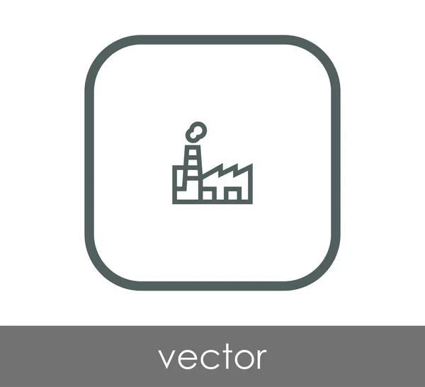 Factory Icon Industrial Vector Illustration — Stock Vector