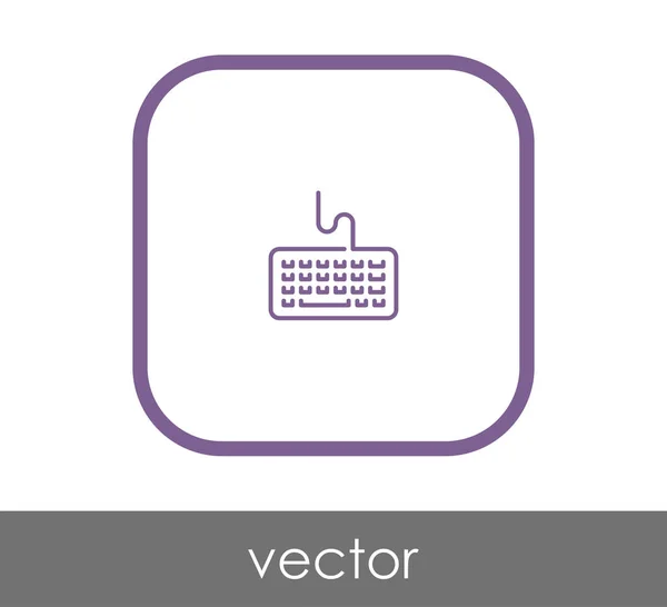 Négyzet Alakú Billentyűzet Ikont Vektoros Illusztráció — Stock Vector