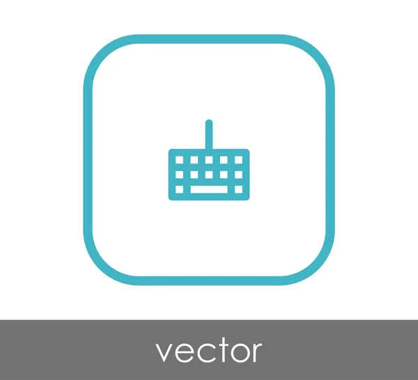 Quadratisches Tastatur Symbol Vektorillustration — Stockvektor