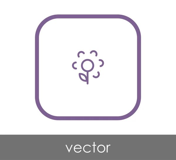 Ícone web flor — Vetor de Stock