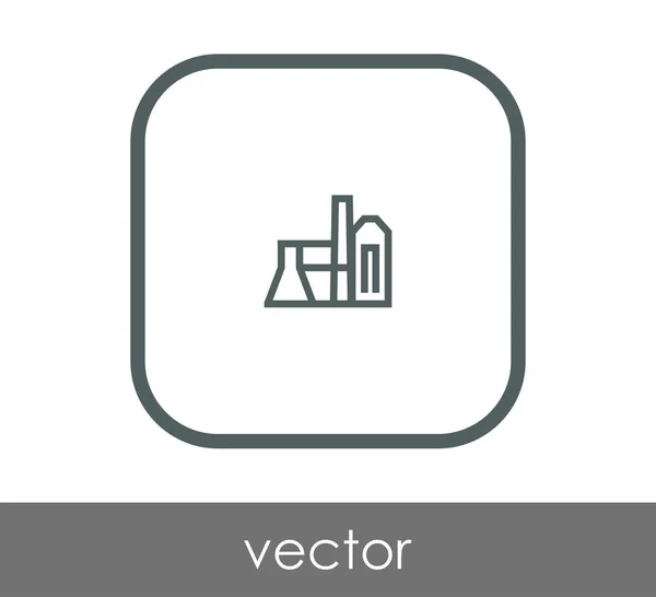 Factory Icon Industrial Vector Illustration — Stock Vector