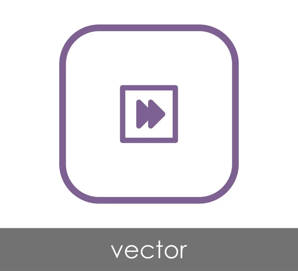 Vooruitspoelen Pictogram Voor Webdesign Applicaties — Stockvector