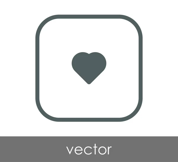 Heart flat icon — Stock Vector