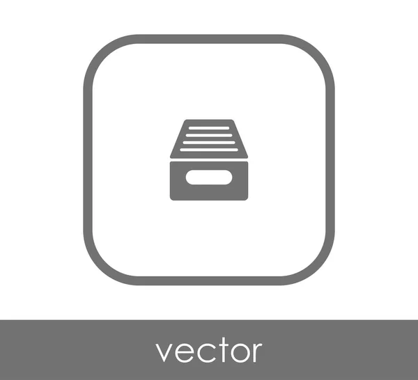 Vector εικονογράφηση σχεδιασμός του εικονιδίου αρχειοθέτησης — Διανυσματικό Αρχείο