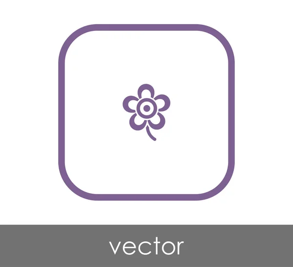 Ícone web flor — Vetor de Stock