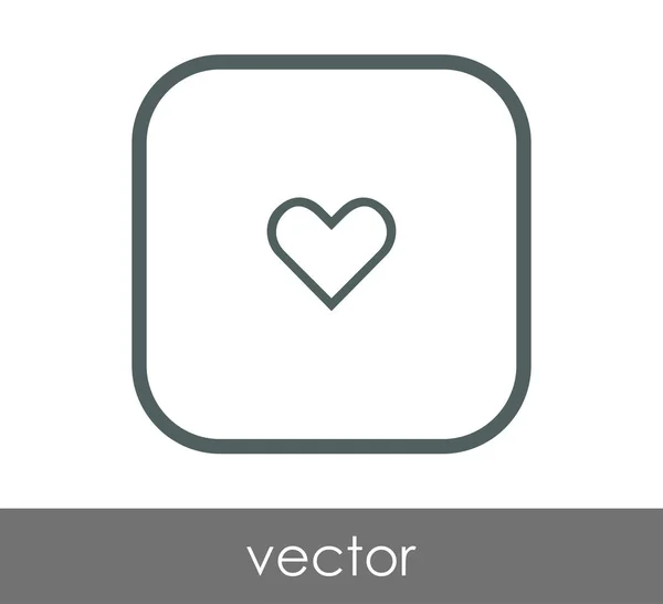 Плоская икона сердца — стоковый вектор