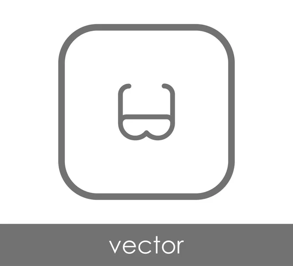 Brille Icon Vektor Illustration — Stockvektor