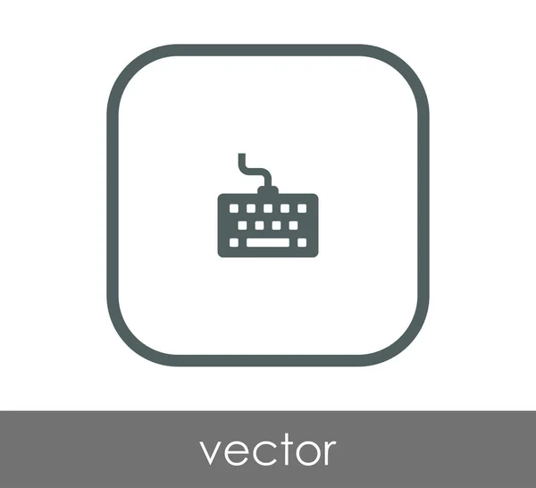 Quadratisches Tastatur Symbol Vektorillustration — Stockvektor