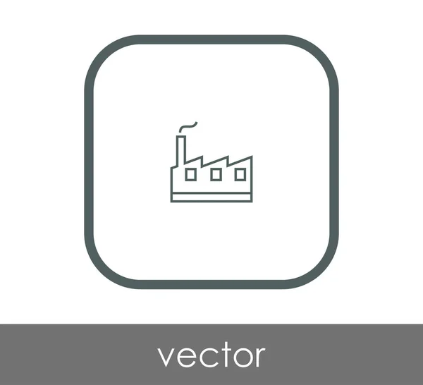 Ícone Fábrica Industrial Ilustração Vetorial — Vetor de Stock