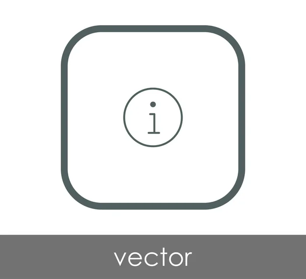 Signo de información icono — Vector de stock