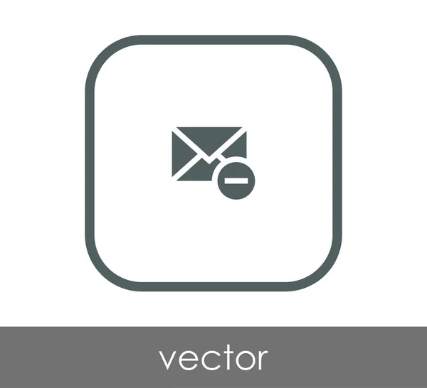 Excluir ícone de e-mail — Vetor de Stock