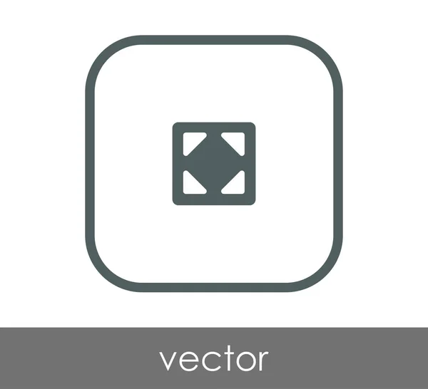 Ampliar Icono Signo Vector Ilustración — Vector de stock