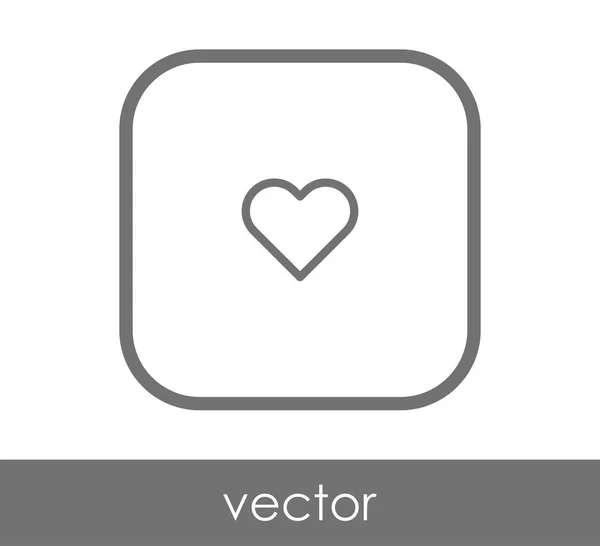 Heart flat icon — Stock Vector