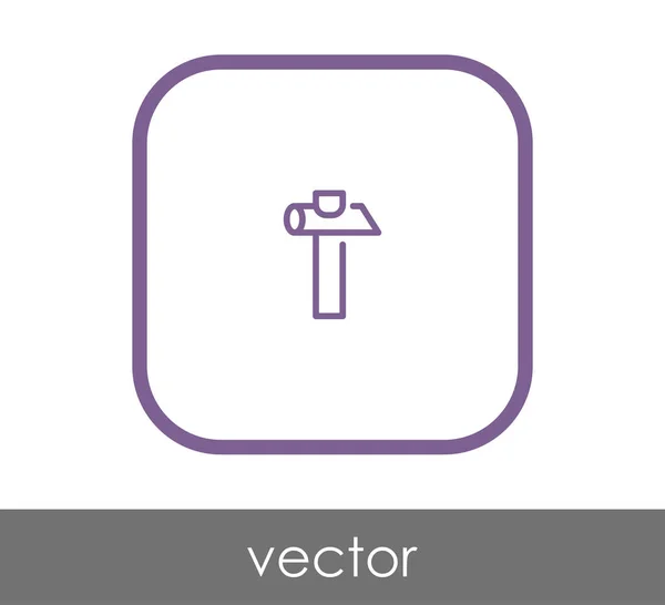 Martillo icono plano — Vector de stock