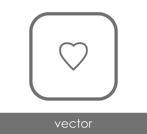 Heart flat icon — Stock Vector