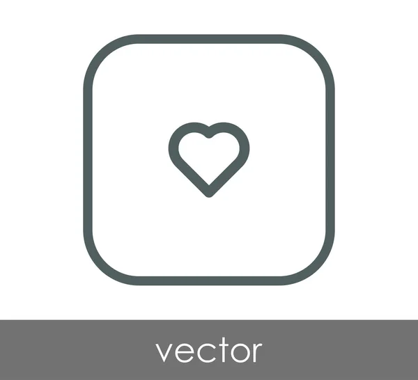 Heart flat icon — Stock Vector