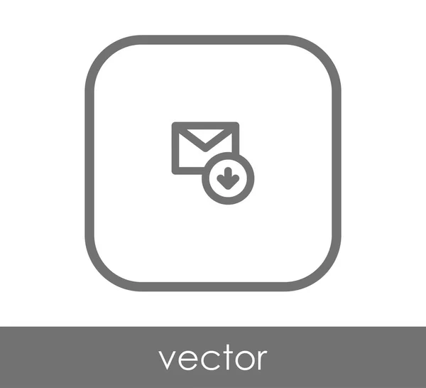 Icona email reddito — Vettoriale Stock